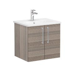 Vitra Root 68137 Lavabo Dolabı, Kapaklı, 60 cm, Cordoba, Yuvarlak Lavabolu